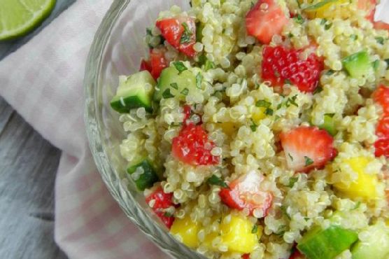 Strawberry-mango quinoa salad