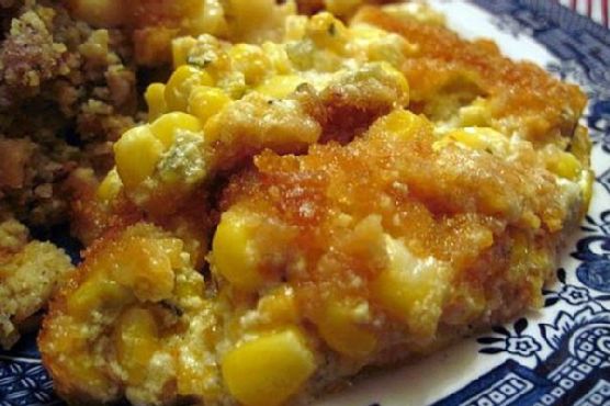 Green chile & corn casserole side dish