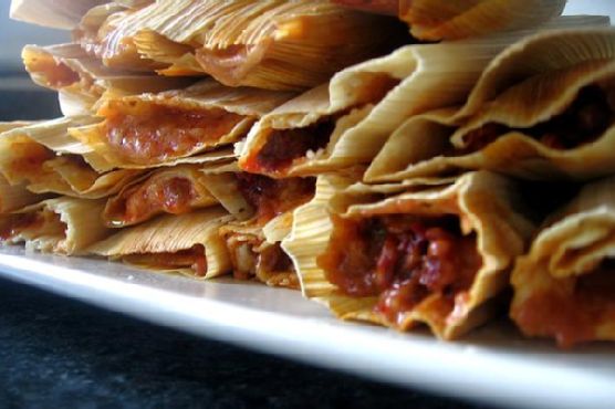 Beef, poblano & cheese tamales