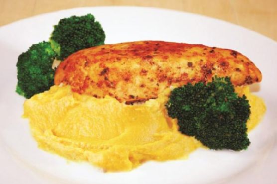 Herb chicken sweet potato broccoli