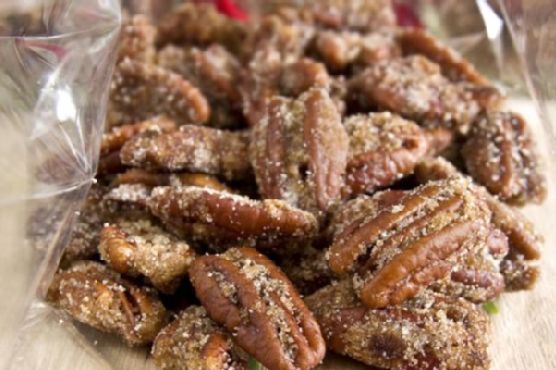 Candied spiced pecans