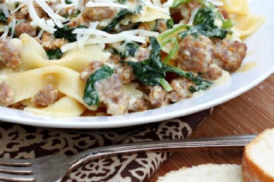 Pasta with spicy sausage & rapini