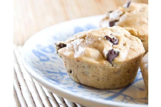 Pb, banana, chocolate chip muffins