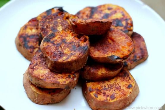 Grilled sweet potatoes