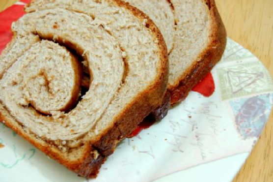 Simply amazing cinnamon swirl wheat bread