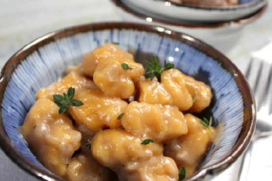 Butternut squash gnocchi with whiskey cream sauce