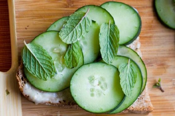 Cucumber mint tea sandwiches