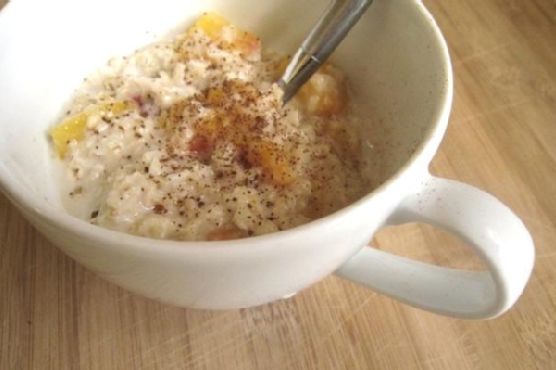 Peaches and cream oatmeal