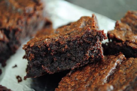 Thick, fudgy, one bowl brownies