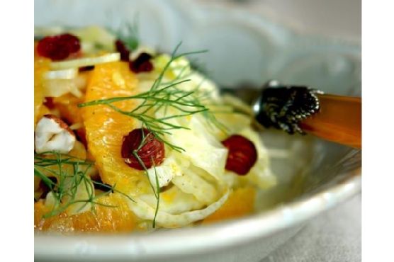 Fennel and orange hazelnut salad