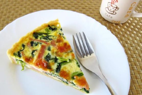 Spinach & ham quiche