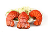 cooked lobster tail pieces