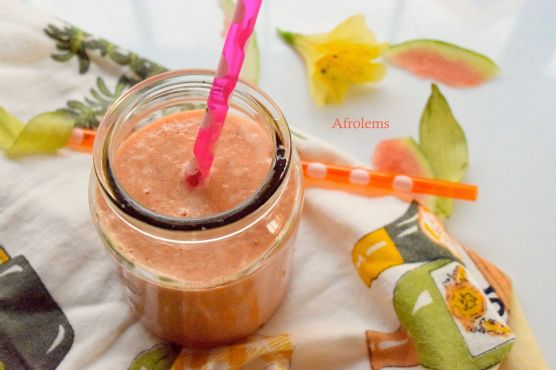 Milky watermelon drink