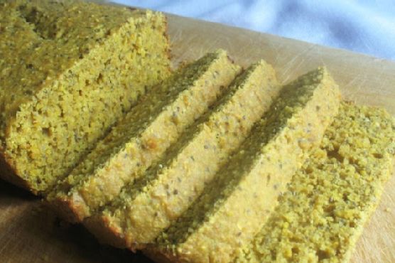 Lemon chia seed cornmeal bread