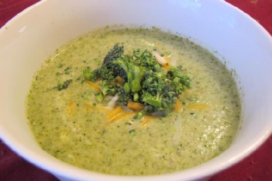 Homemade broccoli cheddar soup