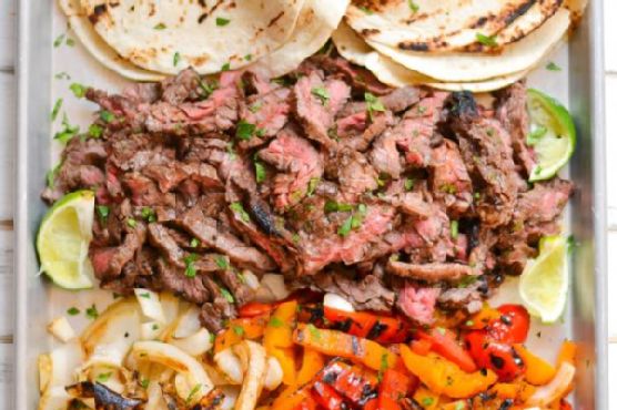 Skirt steak fajitas