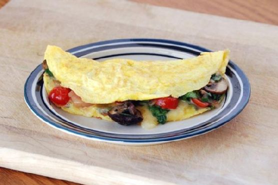 Loaded veggie omelet