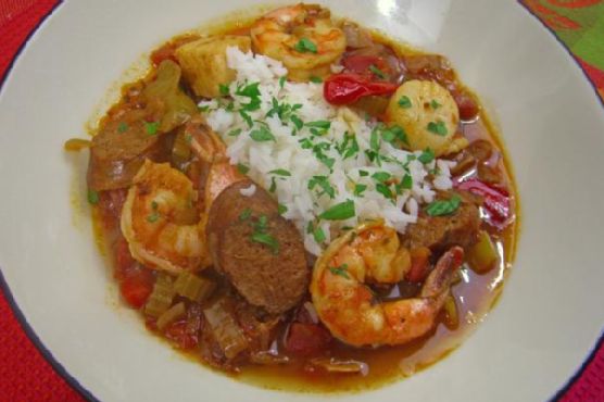 Cajun seafood and andouille sausage gumbo