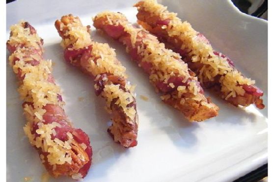 Bacon wrapped breadsticks