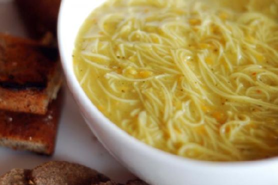 Homemade creamy ramen soup