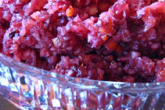 No cook cranberry orange relish