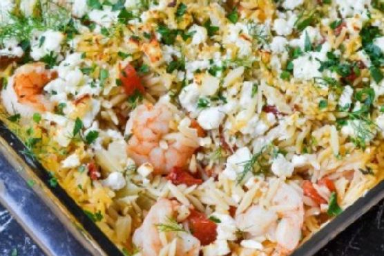 Shrimp & orzo