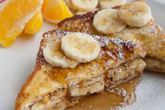 Peanut butter banana french toast