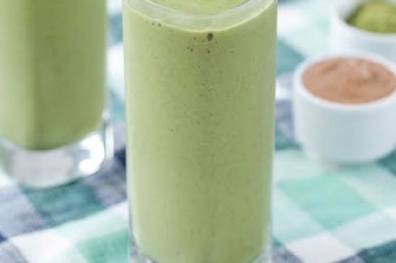 Powerhouse almond matcha superfood smoothie