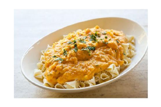 Pasta with butternut parmesan sauce