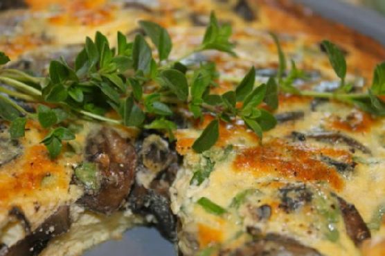 Mushroom thyme parmigiano frittata