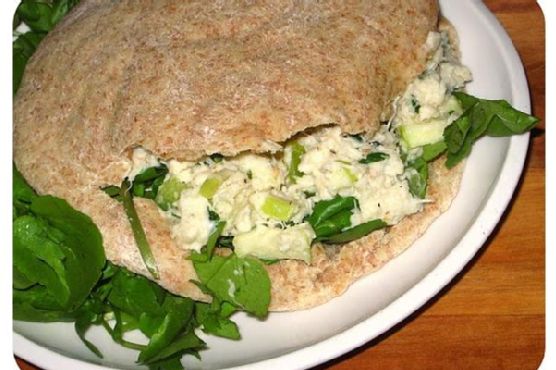 Crab salad pita pockets