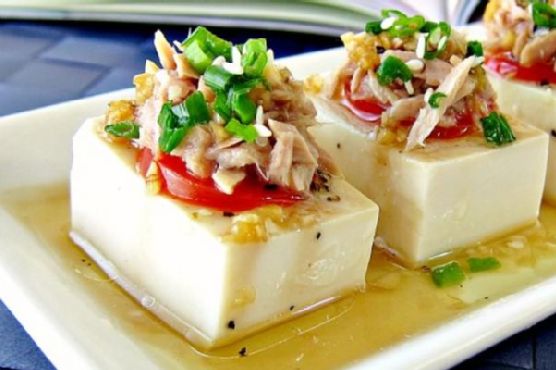 Tuna and tofu cold dish