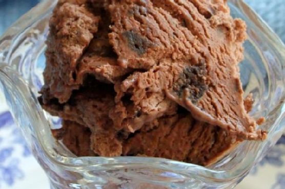 Double chocolate brownie semifreddo