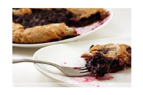 Blueberry basil galette