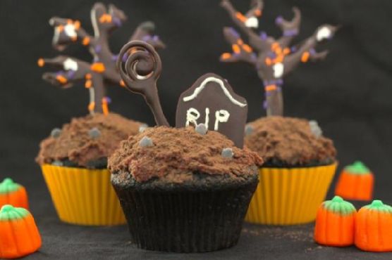 Halloween mocha cupcakes