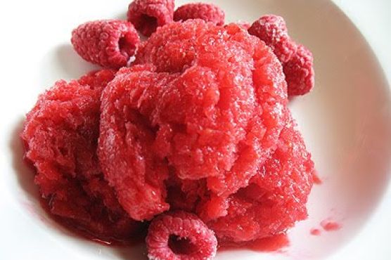 Spicy raspberry sorbet