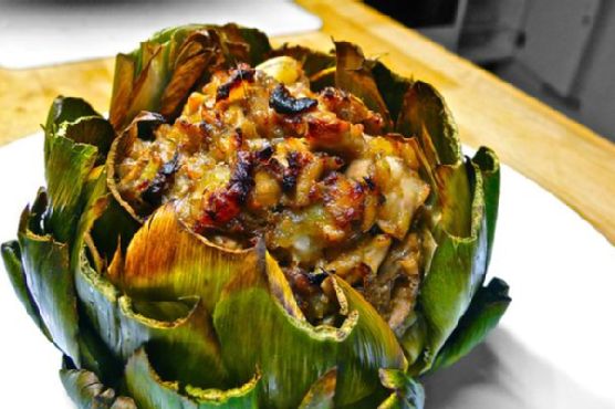 Stuffed artichoke main dish