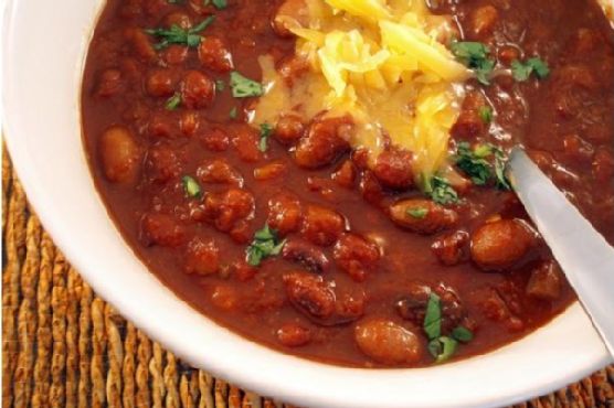 Vegetarian bean and pumpkin chili