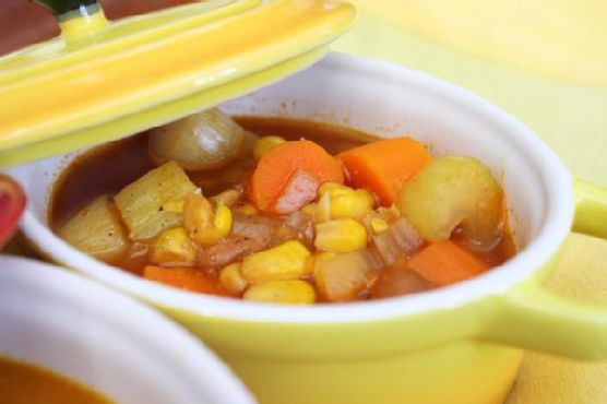 One soup, two ways: chunky vegetables and cream of vegetables