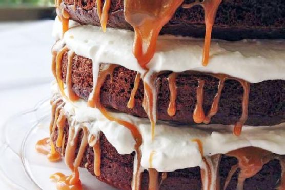 Caramel macchiato cake