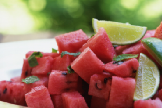 Watermelon and avocado salad