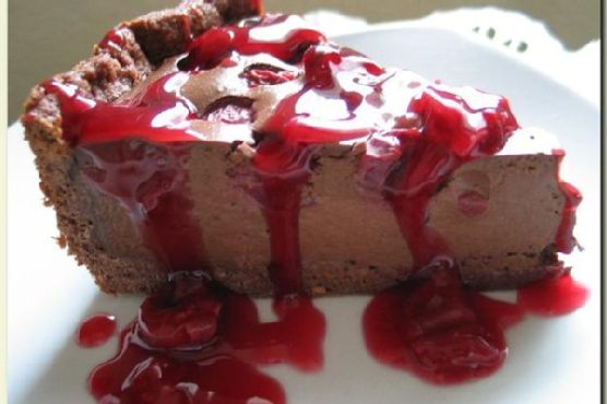 Chocolate cherry cheesecake