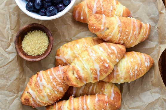 Blueberry almond crescent rolls