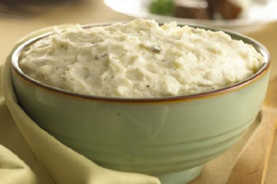 Garlic sage goat cheese mashed potatoes