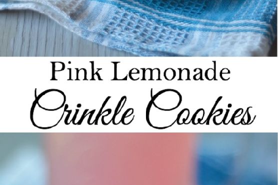 Pink lemonade crinkle cookies