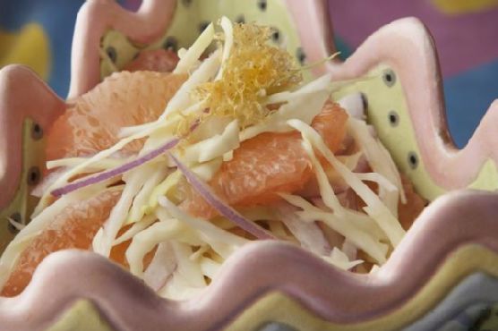 Pink grapefruit slaw