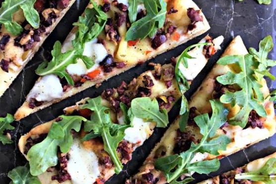 Olive tapenade flatbread