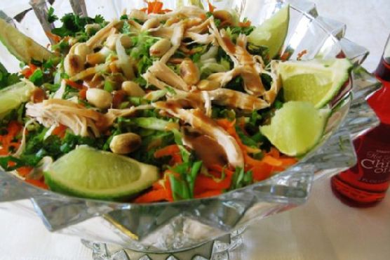 Chinese chicken salad with chipotle dressing