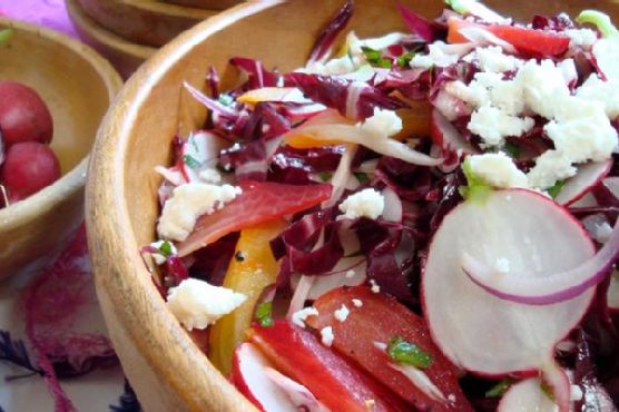 Roasted beet and radicchio salad