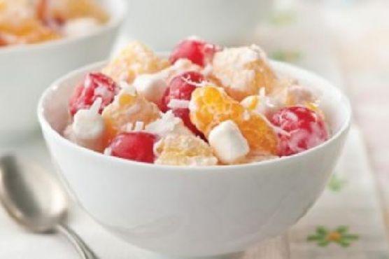 Easter bunny vegan ambrosia salad